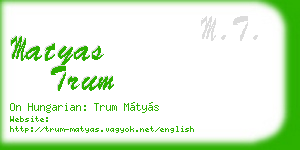 matyas trum business card